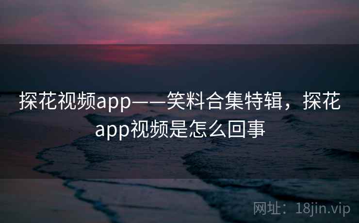 探花视频app——笑料合集特辑，探花app视频是怎么回事